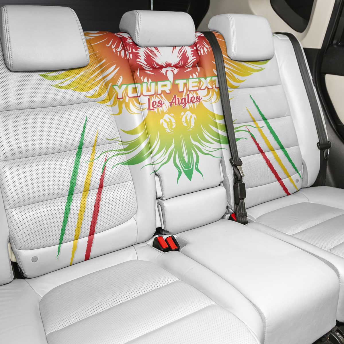 Mali Football Custom Back Car Seat Cover Go Eagles - White Color