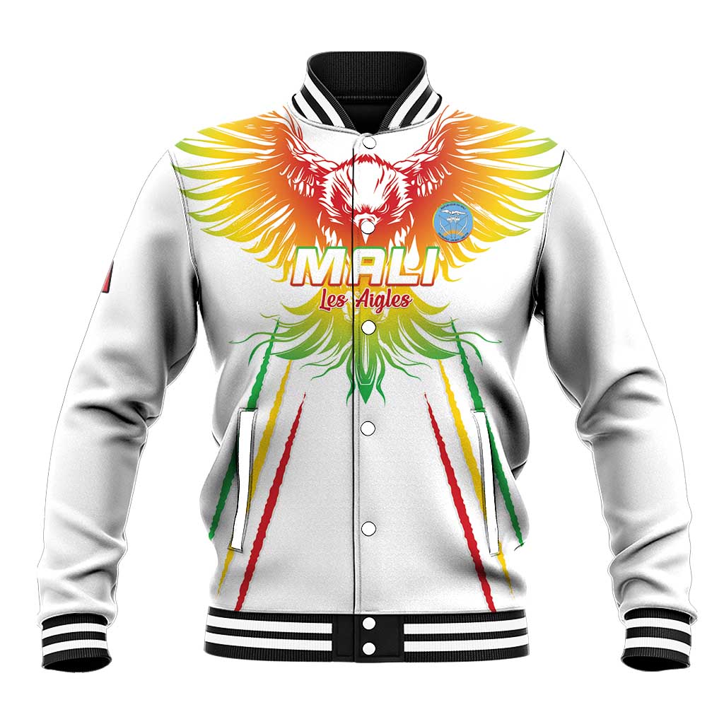 Mali Football Custom Baseball Jacket Go Eagles - White Color