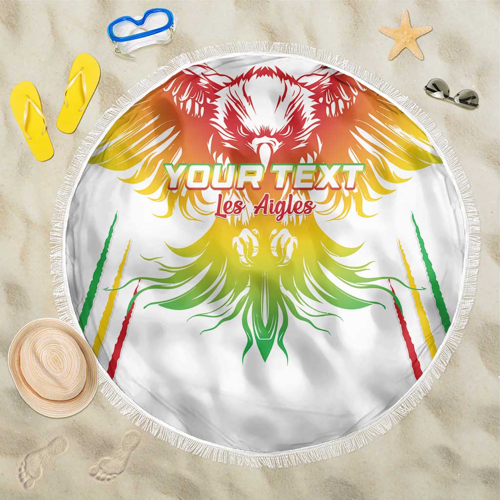 Mali Football Custom Beach Blanket Go Eagles - White Color