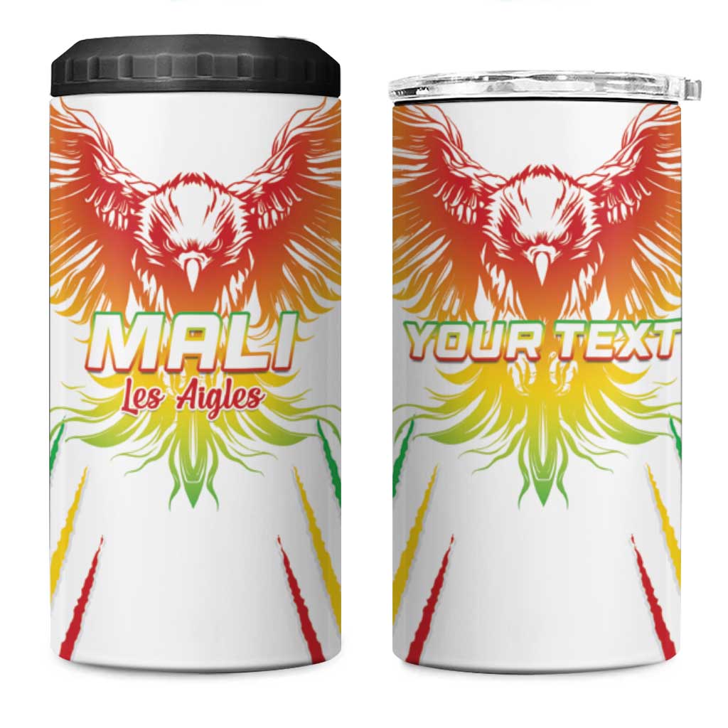 Mali Football Custom 4 in 1 Can Cooler Tumbler Go Eagles - White Color