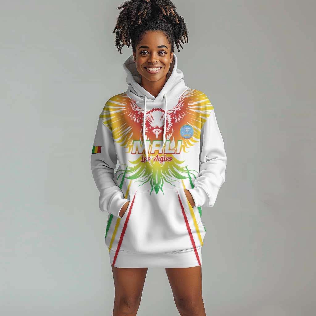 Mali Football Custom Hoodie Dress Go Eagles - White Color