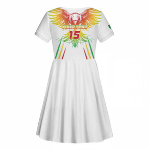 Mali Football Custom Kid Short Sleeve Dress Go Eagles - White Color