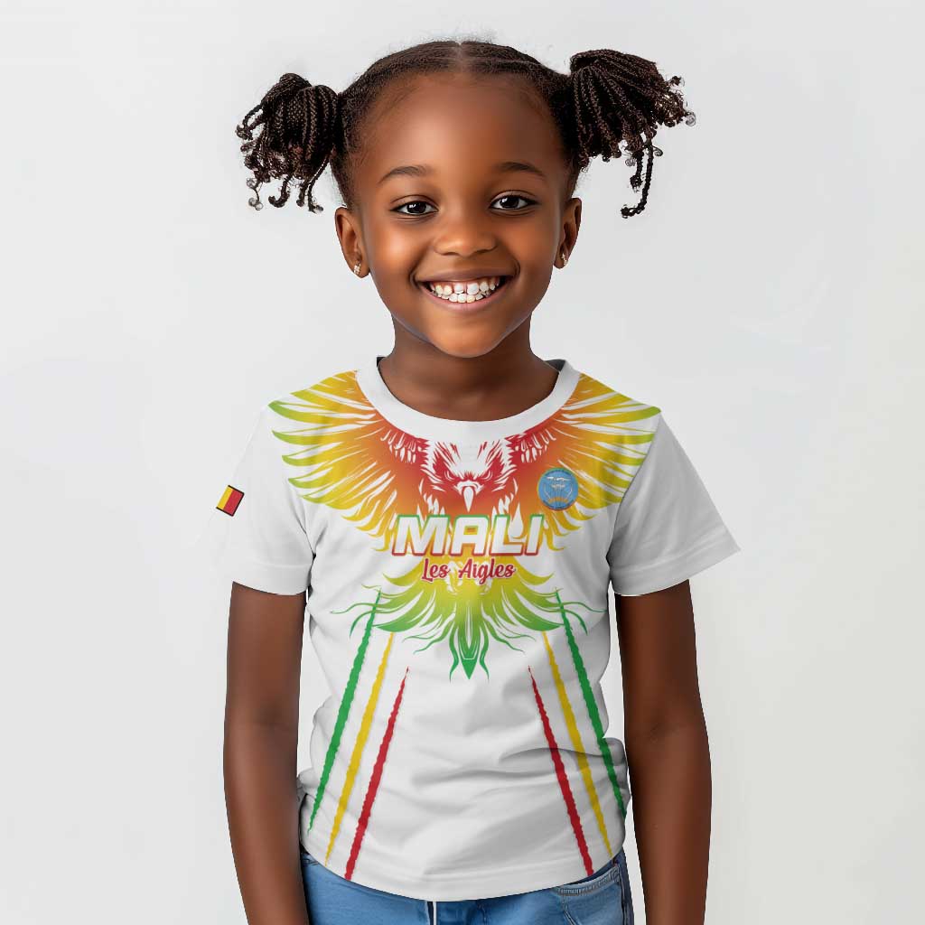 Mali Football Custom Kid T shirt Go Eagles - White Color