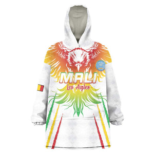 Mali Football Custom Kid Wearable Blanket Hoodie Go Eagles - White Color