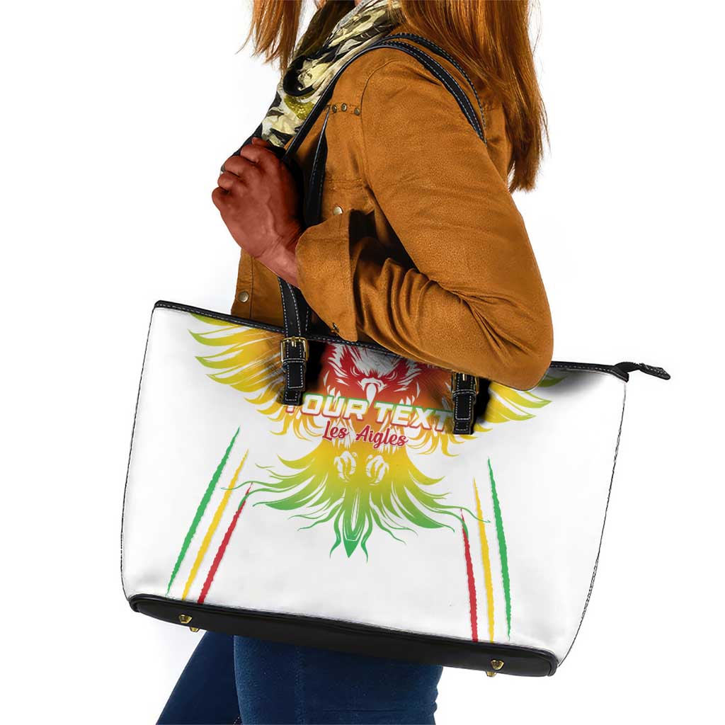 Mali Football Custom Leather Tote Bag Go Eagles - White Color