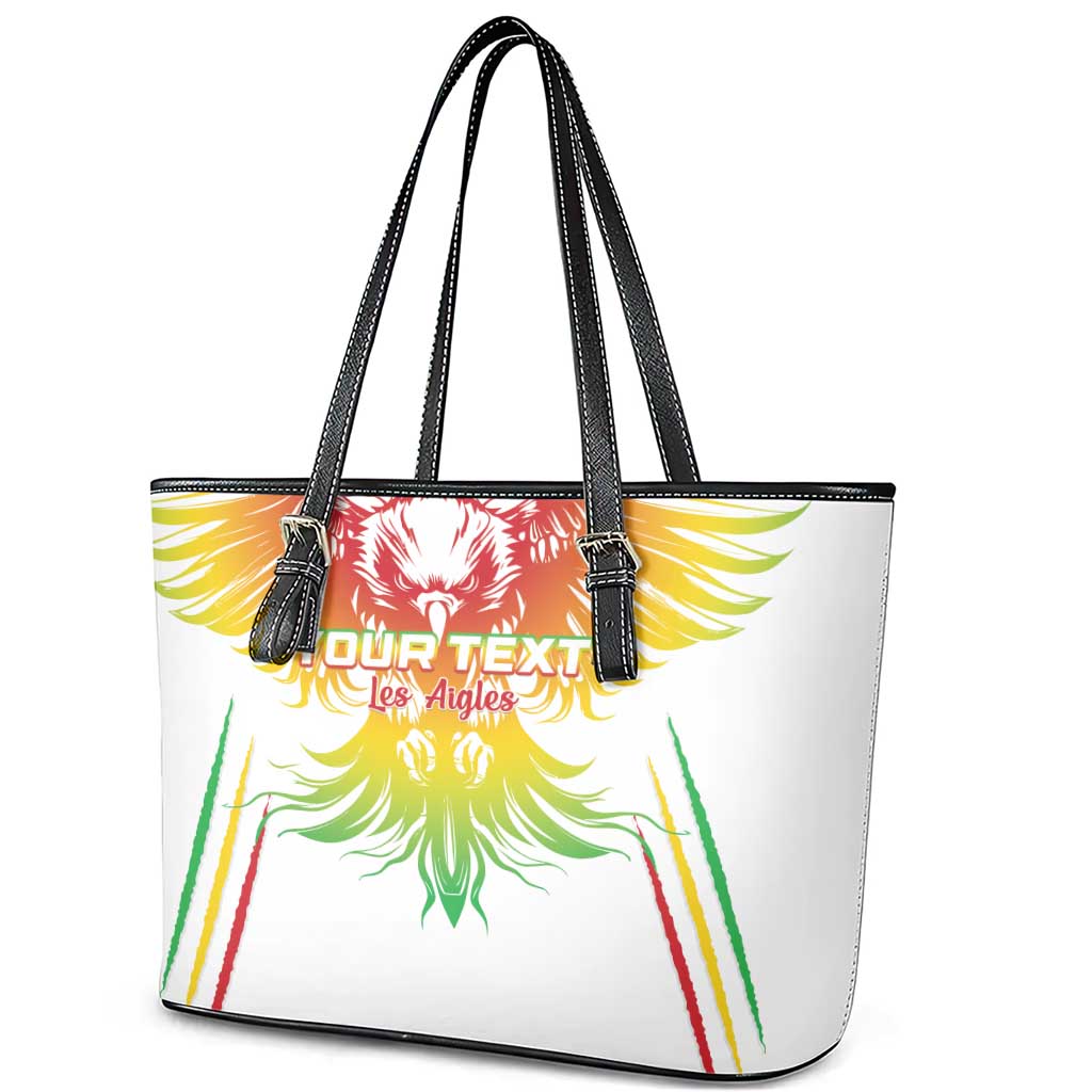 Mali Football Custom Leather Tote Bag Go Eagles - White Color