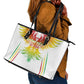 Mali Football Custom Leather Tote Bag Go Eagles - White Color