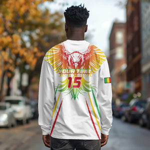 Mali Football Custom Long Sleeve Shirt Go Eagles - White Color