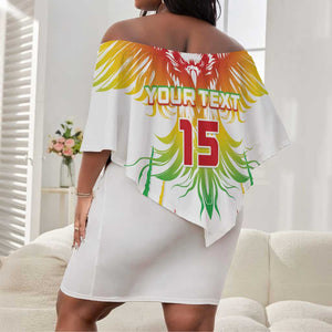 Mali Football Custom Off Shoulder Short Dress Go Eagles - White Color