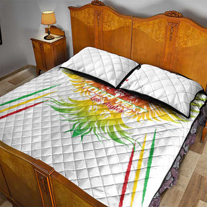 Mali Football Custom Quilt Bed Set Go Eagles - White Color