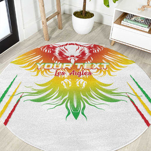 Mali Football Custom Round Carpet Go Eagles - White Color