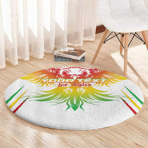 Mali Football Custom Round Carpet Go Eagles - White Color