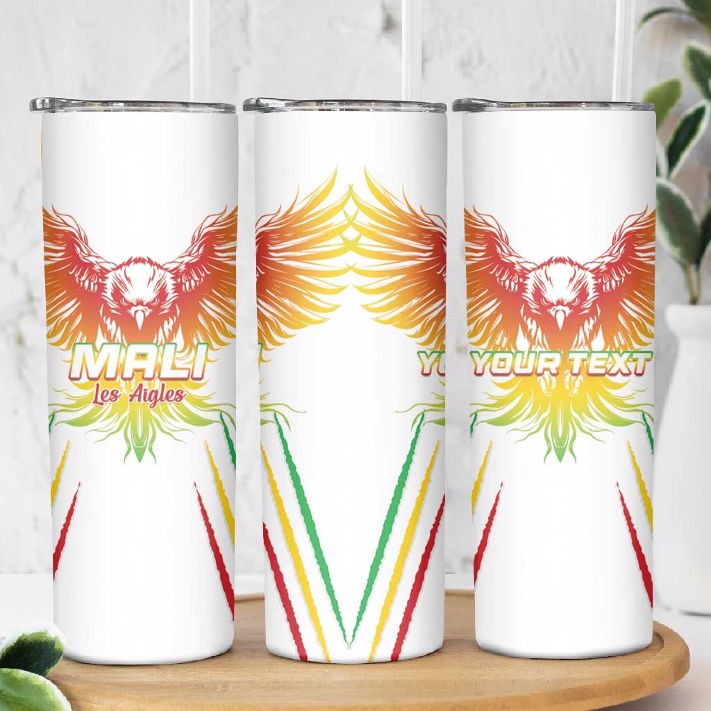 Mali Football Custom Skinny Tumbler Go Eagles - White Color