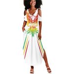 Mali Football Custom Summer Maxi Dress Go Eagles - White Color