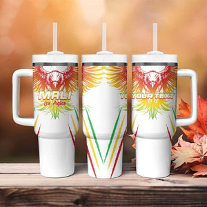 Mali Football Custom Tumbler With Handle Go Eagles - White Color