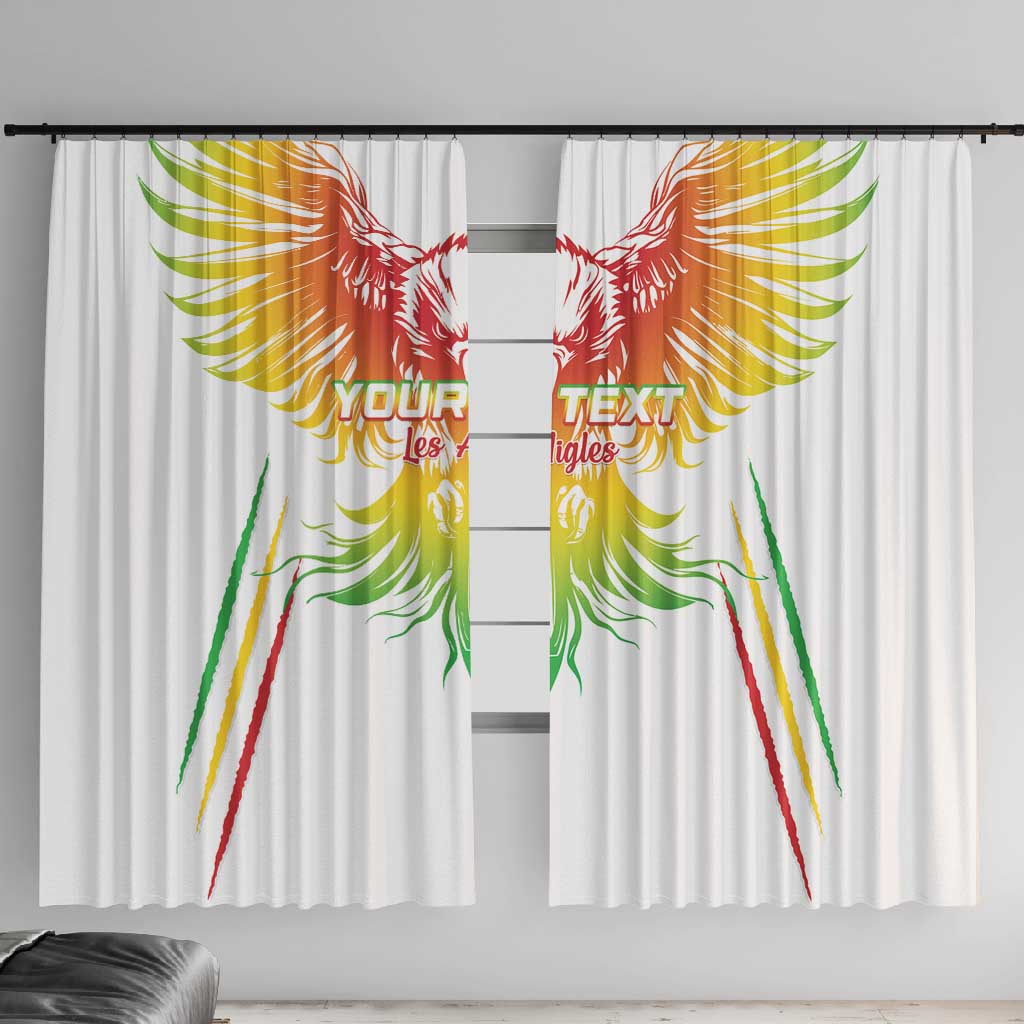 Mali Football Custom Window Curtain Go Eagles - White Color