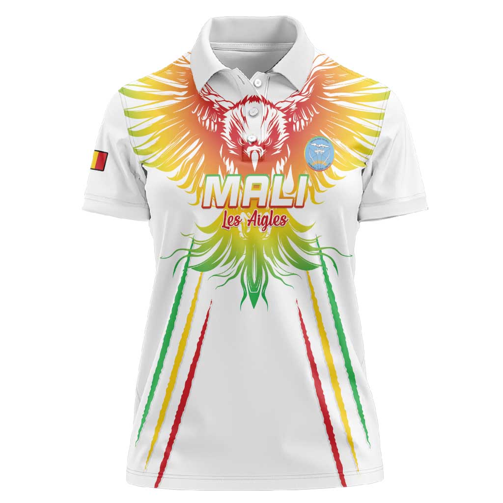 Mali Football Custom Women Polo Shirt Go Eagles - White Color