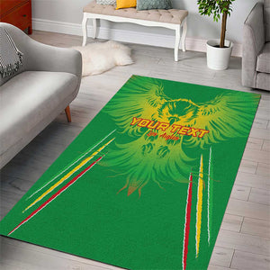 Mali Football Custom Area Rug Go Eagles - Green Color