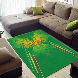 Mali Football Custom Area Rug Go Eagles - Green Color