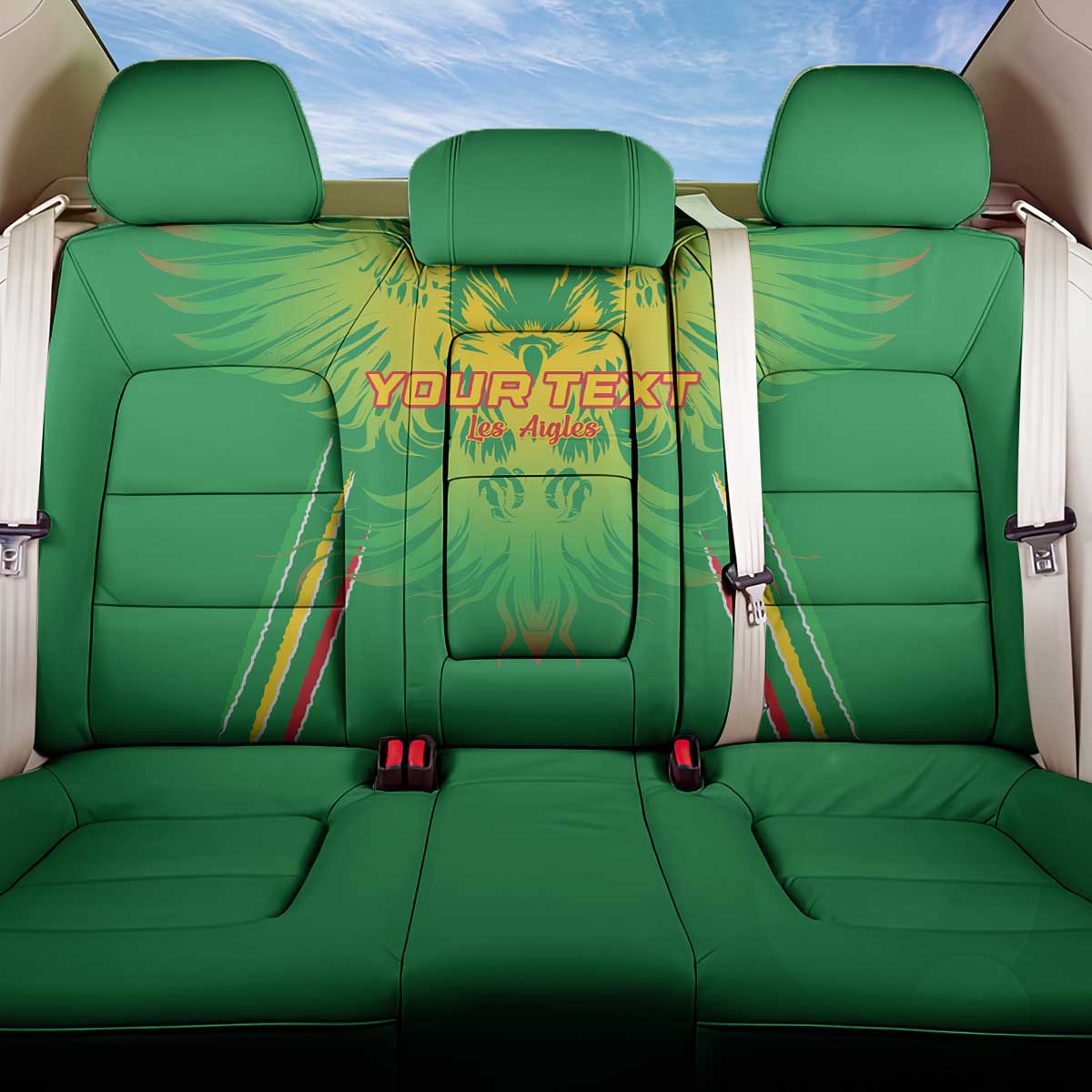 Mali Football Custom Back Car Seat Cover Go Eagles - Green Color