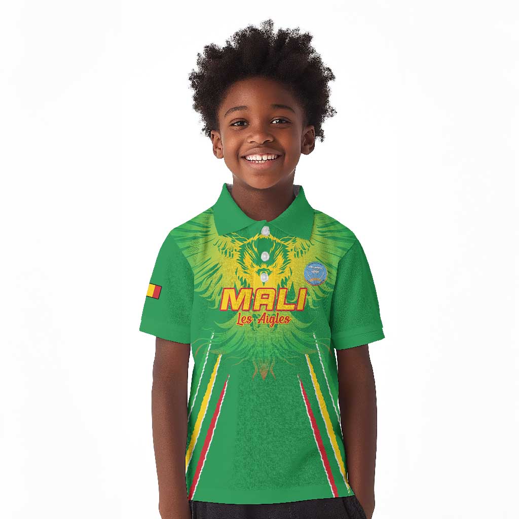 Mali Football Custom Kid Polo Shirt Go Eagles - Green Color