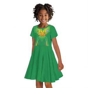 Mali Football Custom Kid Short Sleeve Dress Go Eagles - Green Color