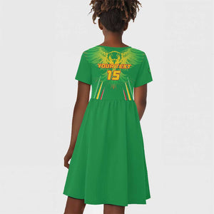 Mali Football Custom Kid Short Sleeve Dress Go Eagles - Green Color