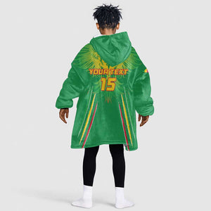 Mali Football Custom Kid Wearable Blanket Hoodie Go Eagles - Green Color