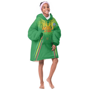 Mali Football Custom Kid Wearable Blanket Hoodie Go Eagles - Green Color