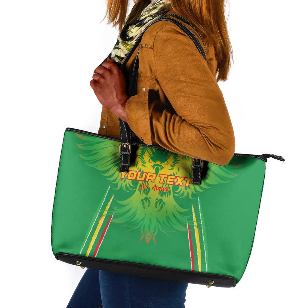 Mali Football Custom Leather Tote Bag Go Eagles - Green Color