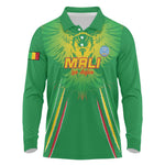 Mali Football Custom Long Sleeve Polo Shirt Go Eagles - Green Color