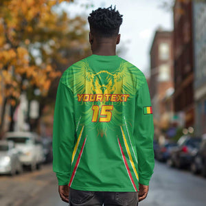 Mali Football Custom Long Sleeve Shirt Go Eagles - Green Color