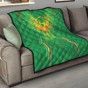 Mali Football Custom Quilt Go Eagles - Green Color