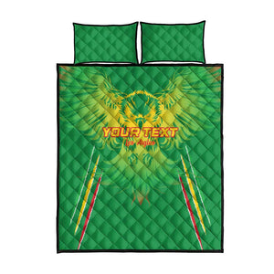 Mali Football Custom Quilt Bed Set Go Eagles - Green Color