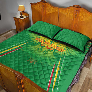 Mali Football Custom Quilt Bed Set Go Eagles - Green Color