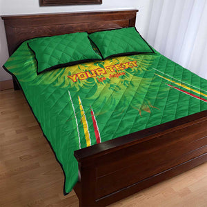 Mali Football Custom Quilt Bed Set Go Eagles - Green Color