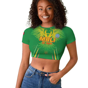 Mali Football Custom Raglan Cropped T shirt Go Eagles - Green Color