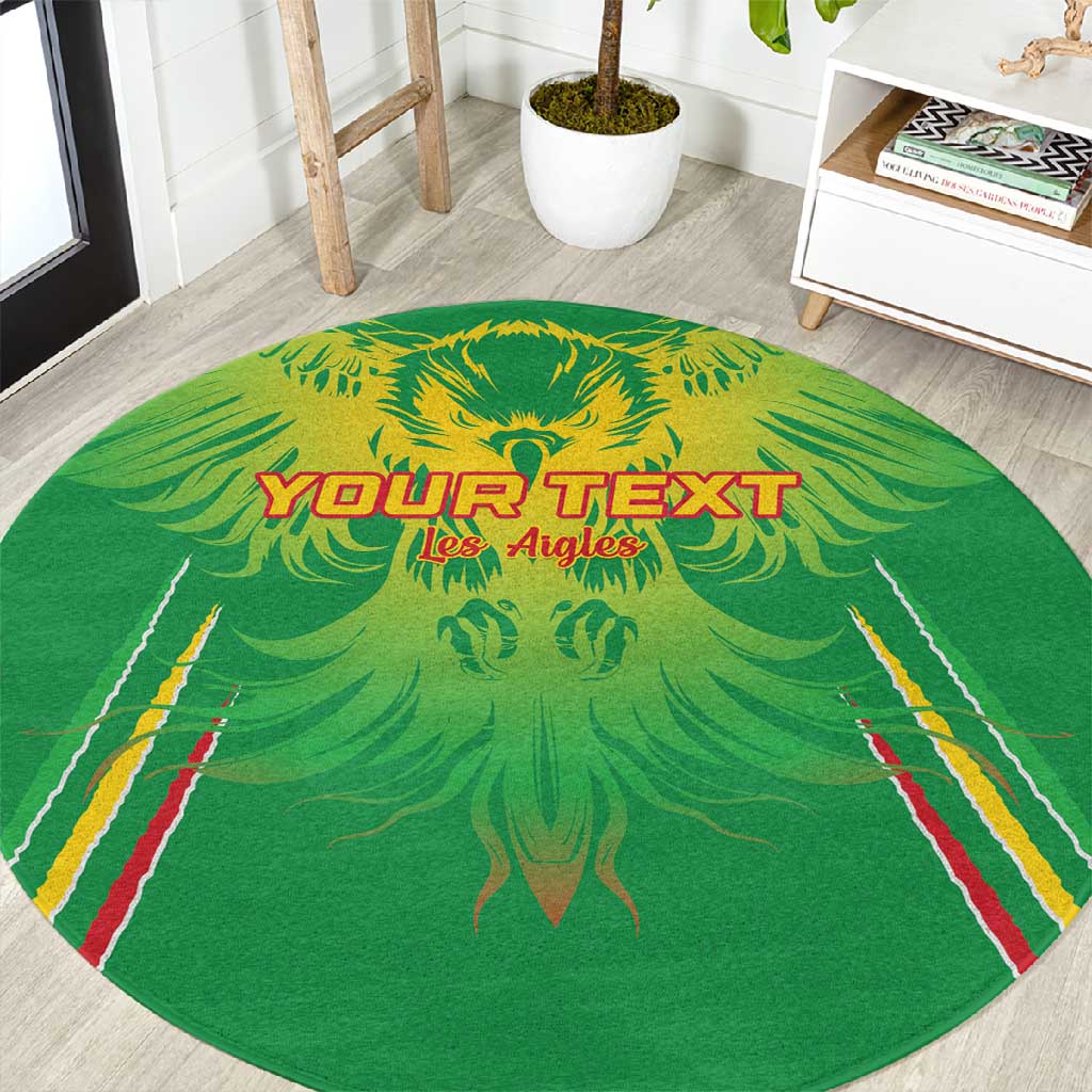 Mali Football Custom Round Carpet Go Eagles - Green Color