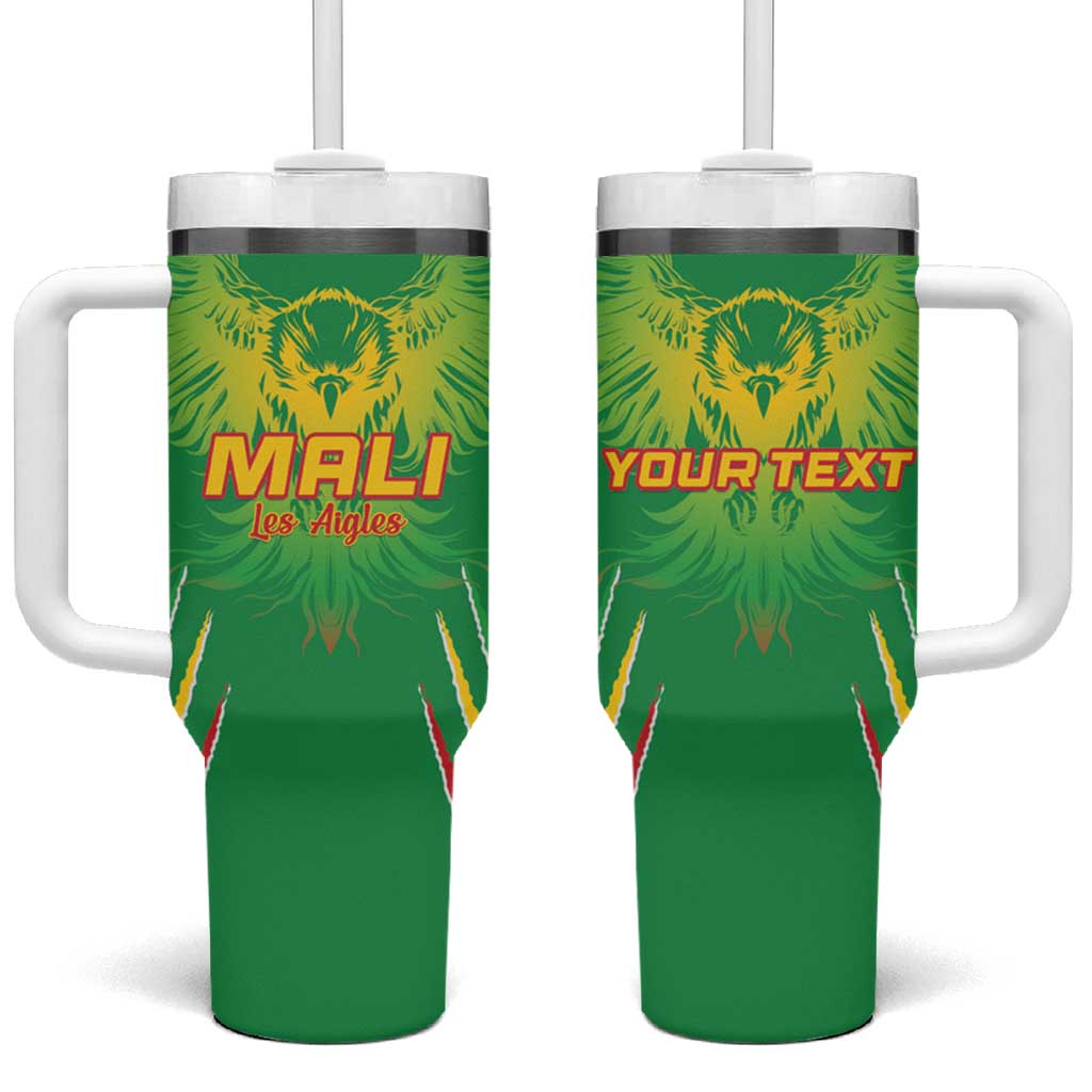 Mali Football Custom Tumbler With Handle Go Eagles - Green Color