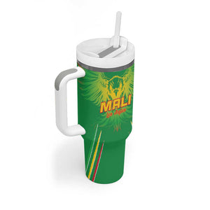 Mali Football Custom Tumbler With Handle Go Eagles - Green Color