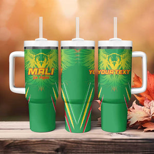 Mali Football Custom Tumbler With Handle Go Eagles - Green Color