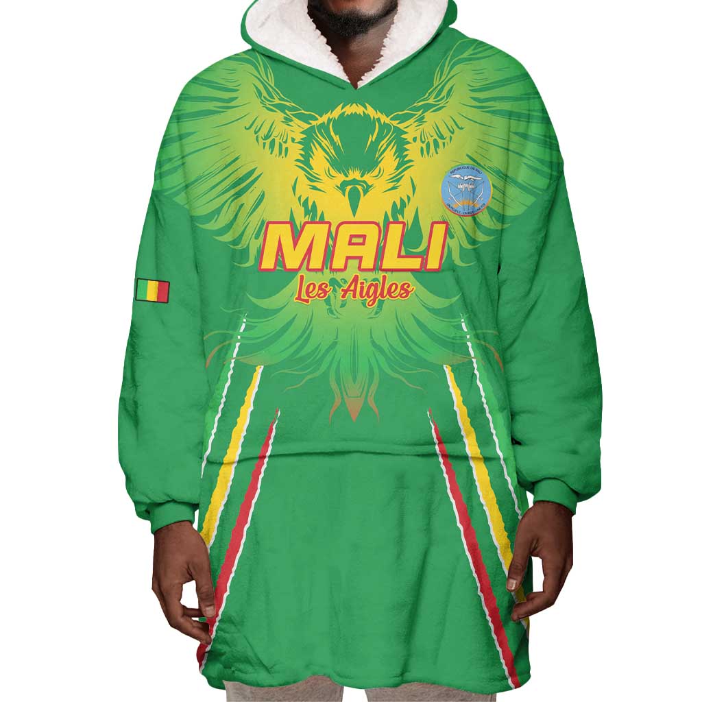 Mali Football Custom Wearable Blanket Hoodie Go Eagles - Green Color