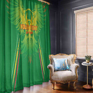 Mali Football Custom Window Curtain Go Eagles - Green Color