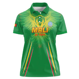 Mali Football Custom Women Polo Shirt Go Eagles - Green Color