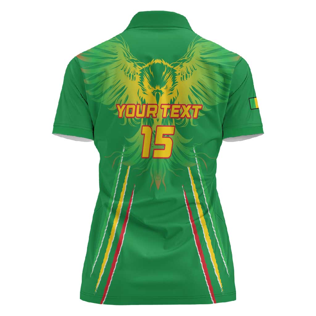 Mali Football Custom Women Polo Shirt Go Eagles - Green Color