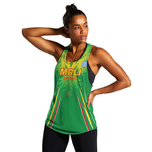 Mali Football Custom Women Racerback Tank Go Eagles - Green Color