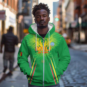 Mali Football Custom Zip Hoodie Go Eagles - Green Color