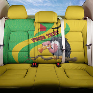 Personalized Afro Mali Vulture Back Car Seat Cover Flag Map - Bogolan Pattern