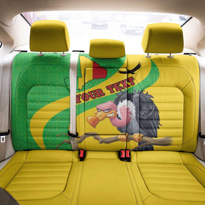 Personalized Afro Mali Vulture Back Car Seat Cover Flag Map - Bogolan Pattern