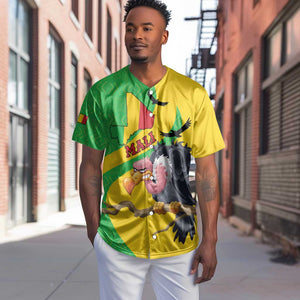 Personalized Afro Mali Vulture Baseball Jersey Flag Map - Bogolan Pattern